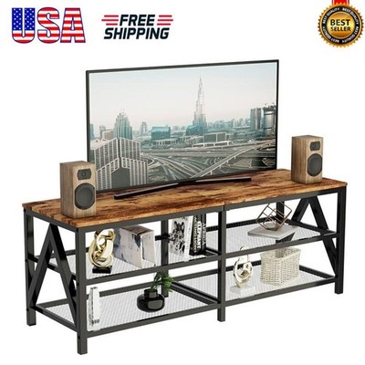 TV Stand for TV up to 65 Inch Entertainment Center TV Console Table w/ Shelves