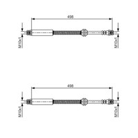 2X Bosch BremsschlÄUche Hinten Passend FÜR VW Caddy Links+Rechts