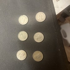 Lot of 6, 6 pence colns from the 1960,s. And 50,s 