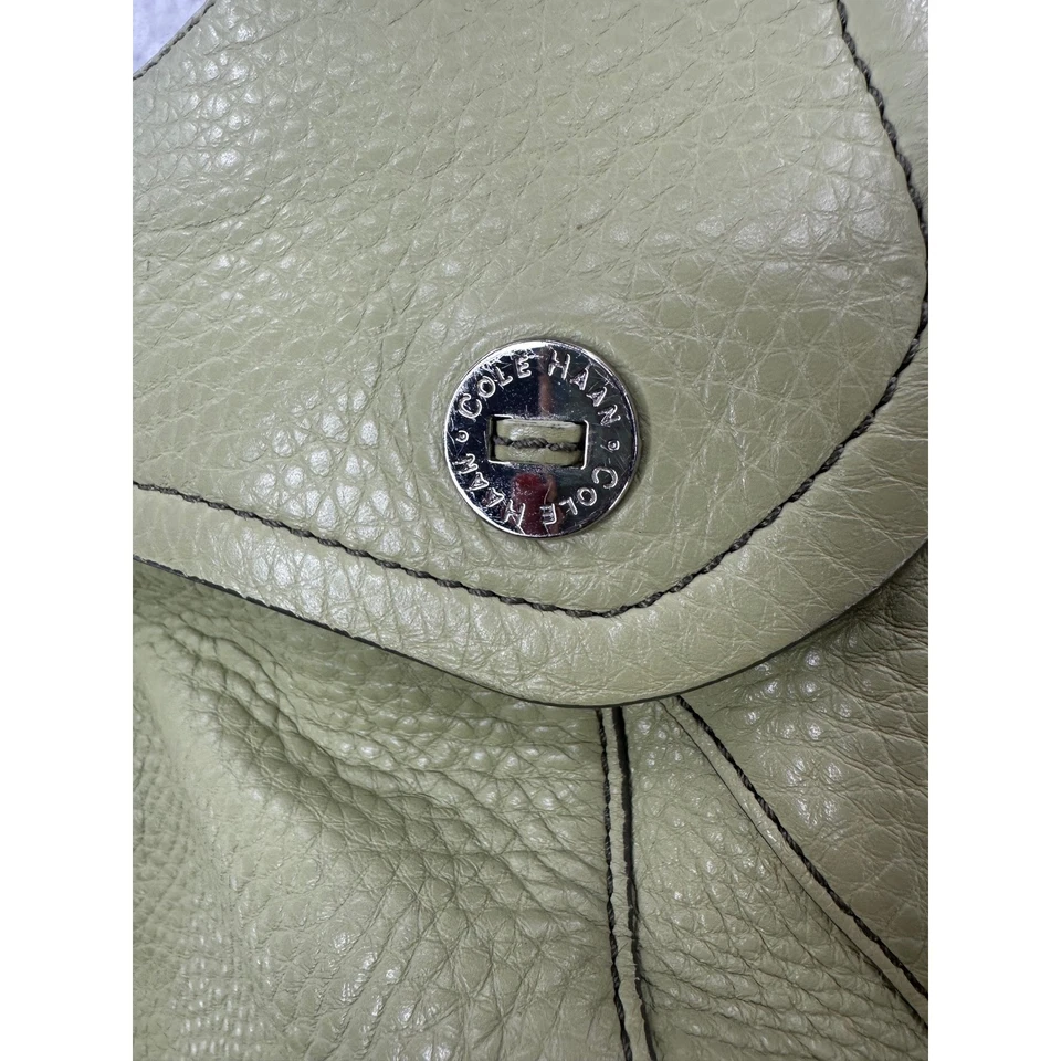 Cole Haan Leather Shoulder Bag Lime Green Hobo Purse - Image 4 of 4
