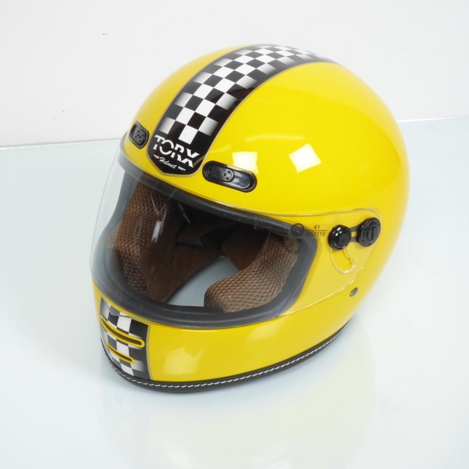 Casque intégral Torx Barry Legend Racer Yellow taille S pour rouler protégé en ville