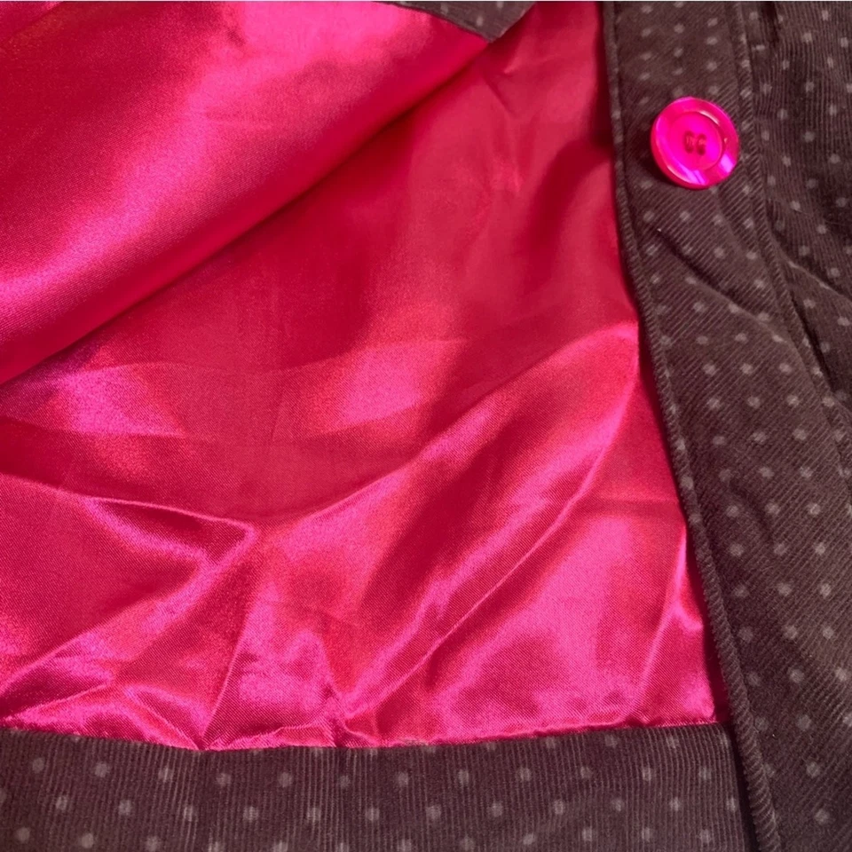 Abrigo Penelope Mack Niña Talla 5 Rosa Lunares Volantes Marrón Abrigo Boutique  Foto 4 de 4