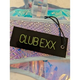 NWT CLUBEXXX Iridescent Snake Print Corset Top Holographic Festival Outfit S