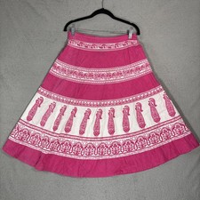 Cynthia Mehra Women's Size S/M Maxi Pink Skirt Aztec Gypsy Fairy Boho Flowy