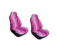 Universal Animal Print Leopard High Back Seat Cover Combo For Cars Trucks Suvs
