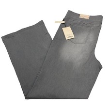 NYDJ Gray Water Conscious Denim Wide Leg Jeans Size 18