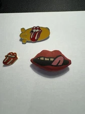 Set of 3 Rolling Stones Pins. Including Very rare yellow blimp. 