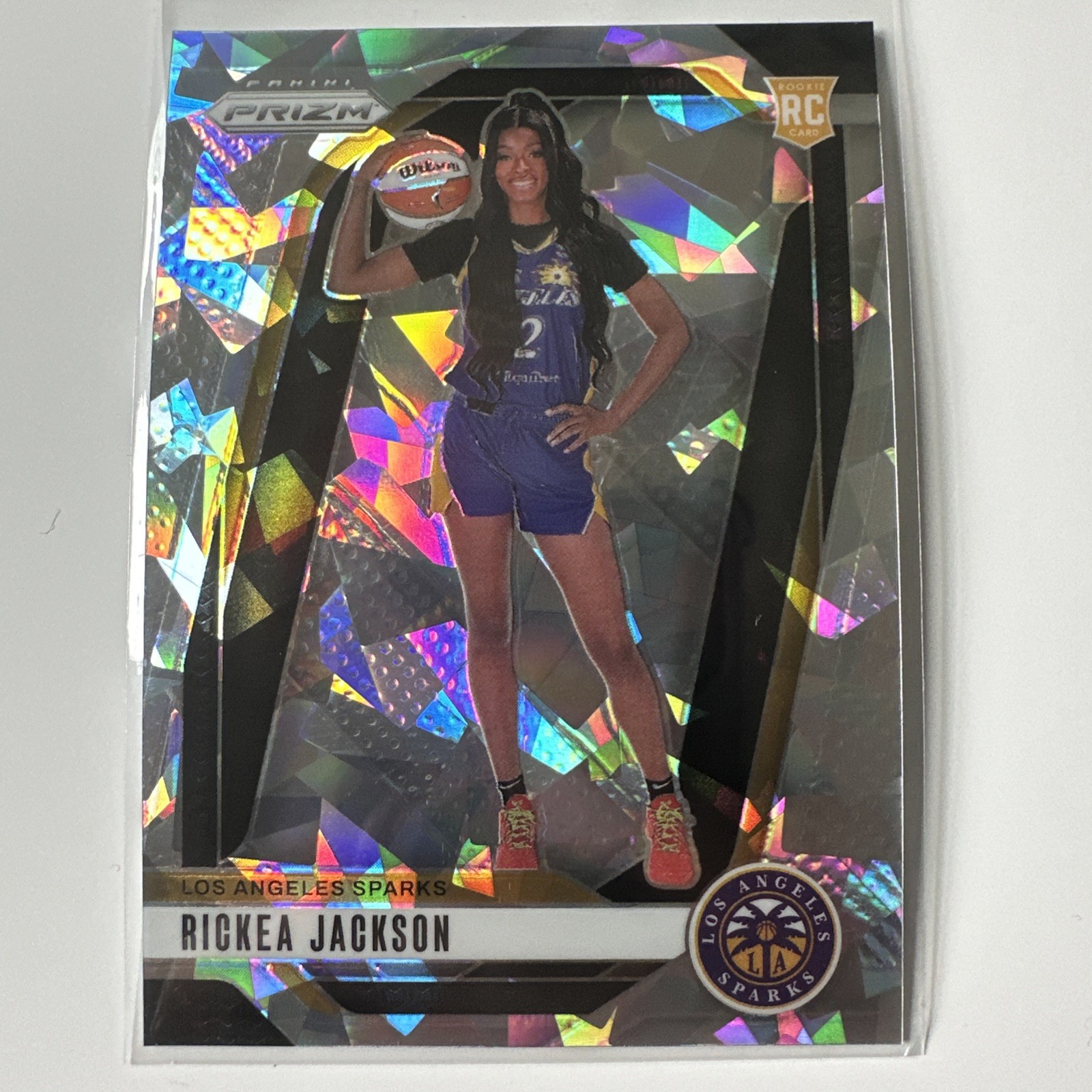 RICKEA JACKSON 2024-25 PANINI PRIZM WNBA ROOKIE ICE VARIATION RC #144