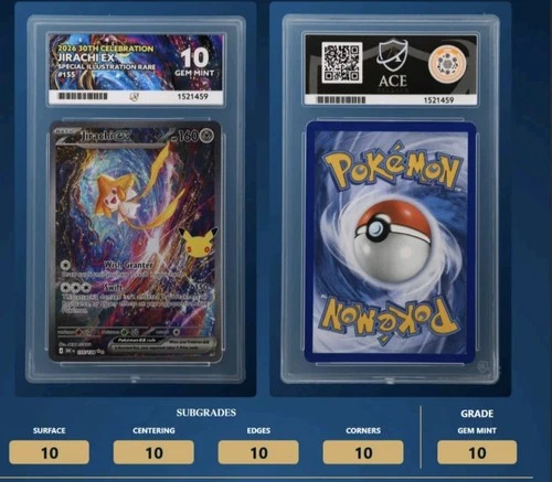Pokémon TCG Jirachi 30th Anniversary Celebrations Ace perfect 10, not PSA