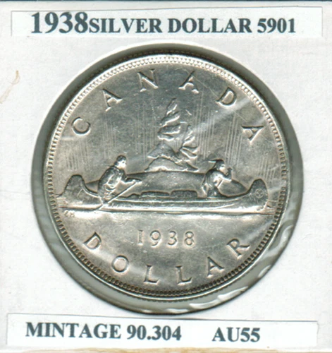 1938 FINE   SILVER DOLLAR,  EXCELLENT COIN, KING GEORGE VI