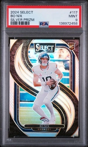 2024 PANINI SELECT SILVER PRIZM #117 BO NIX PSA 9