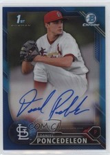 2016 Bowman Chrome Prospects Blue Refractor 80/150 Daniel Ponce de Leon Auto ez6