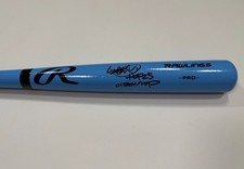 ICHIRO SUZUKI MARINERS SIGNED RAWLINGS FATHERS DAY BAT HOF 25 & 01 ROY/MVP - BAS