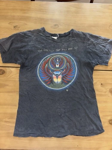 Journey Front Back Scarab Band T Shirt Escape T 1980s vintage concert t-shirt, vintage, single stitch, B+ condition