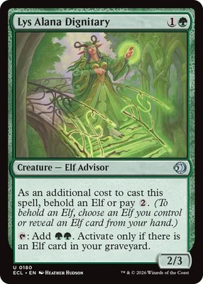 Lys Alana Dignitary (NM) Lorwyn Eclipsed MTG Rabatt: 5+ Magic Singles