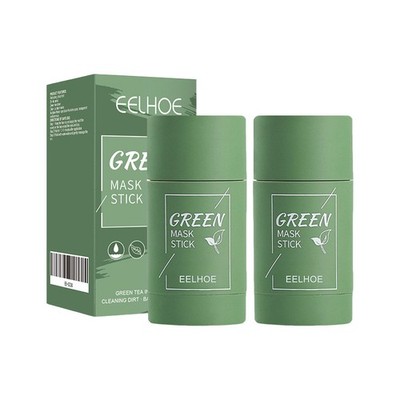 Green Tea Mask Stick Facial Cleansing Oil Acne Blackhead Control Deep Clean Pore