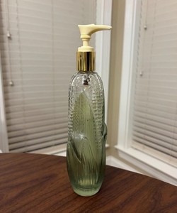 Vintage Avon Golden Harvest Corn On The Cob Glass Lotion Bottle Pump 10oz Empty