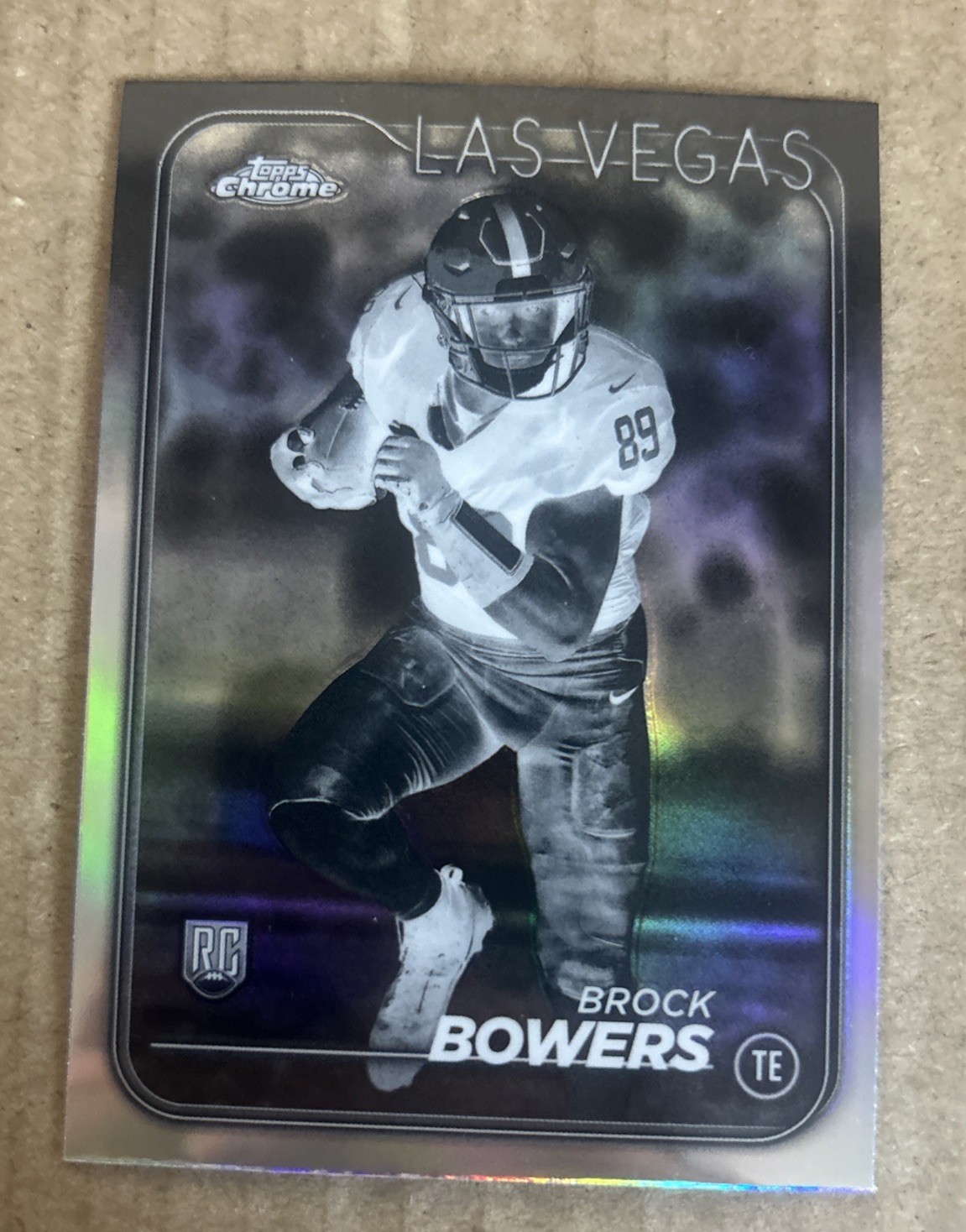 2024 Topps Chrome - Brock Bowers #207 Negative Refractor (RC)Las Vegas Raiders 