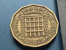 1961 Elizabeth II British Threepenny