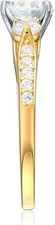 2.25 Carat 3 Stone Simulated Diamond Wedding Ring in 14K Yellow Gold Plated