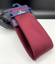 STAFFORD Men's Neck Tie  Burgundy Salt  Modern  NEW MSRP: 34.