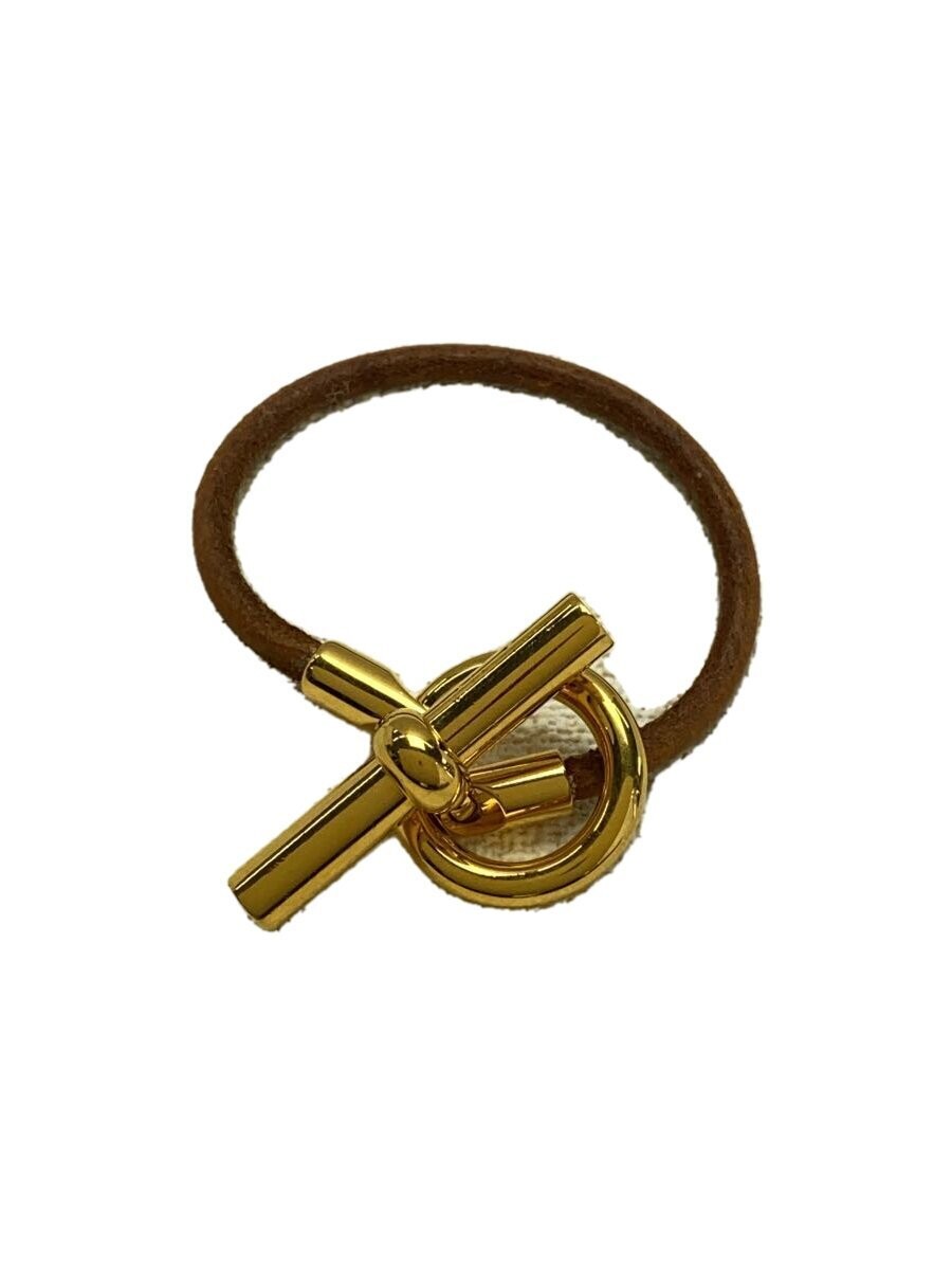 Hermes Grennan Brown Leather Choker Bracelet for Women 2721