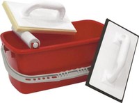 Fliesenleger - Waschset, 3-Teilig, 10 Liter Wascheimer Fliesenwaschset Fliesen