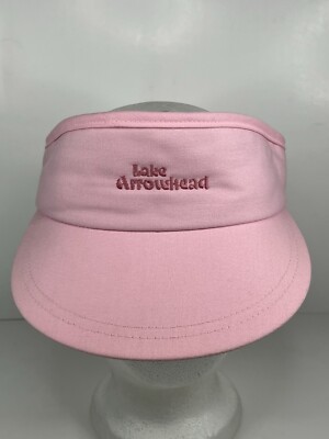 Vintage Duckster Lake Arrowhead Pink Golf Tennis Visor Made In USA