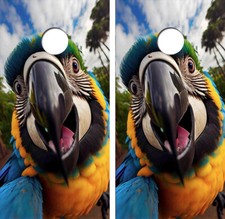 Parrot Selfie Cornhole Board Wrap LAMINATED Decals Vinyl Sticker 4653