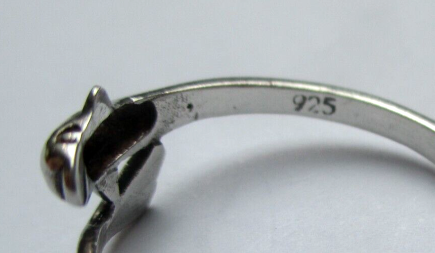 Bague Dauphin En Vermeil (or Sur Argent) - Neuve, Poinçonnée, Style Vintage