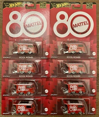 Lot Of 8 2025 Hot Wheels Mattel 80th Anniv VW Kool Kombi Premium Pop Culture