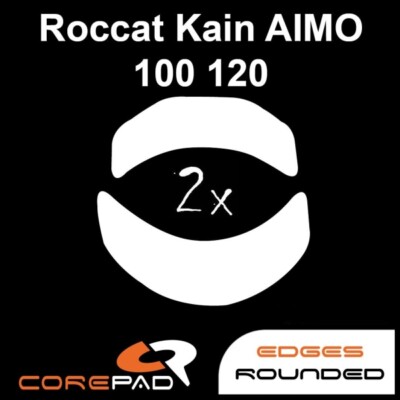 Corepad Skatez Roccat Kain AIMO 100 120 Replacement Mouse Feet Hyperglides PTFE
