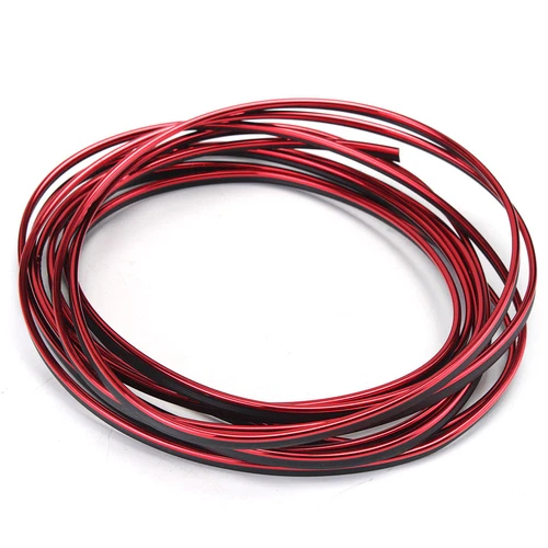 5M Car Grille Interior/Exterior Decoration Chrome Styling Molding Trim Strip Red - Picture 2 of 7