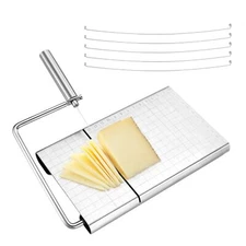 Stainless Steel Cheese Slicers with Wire for Block Cheese Butter Food Slicer
