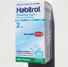 Habitrol Nicotine Gum 2mg Mint Flavor 1152 Pieces, 12 Boxes NEW 07/2027