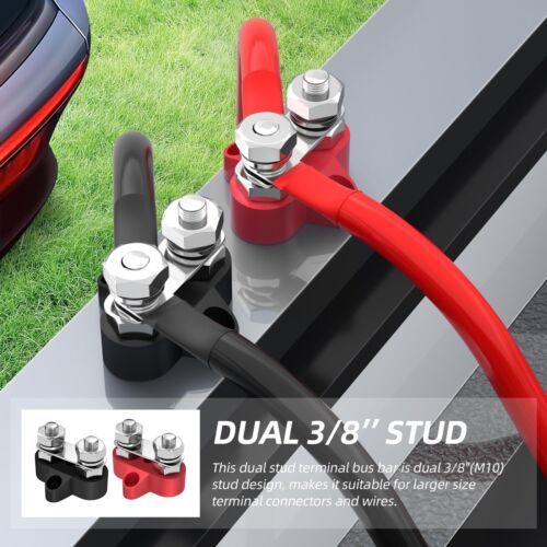 5/16 Bus Bar 12V 200A Battery Wire Power Distribution Terminal Block Dual St... - Picture 3 of 6