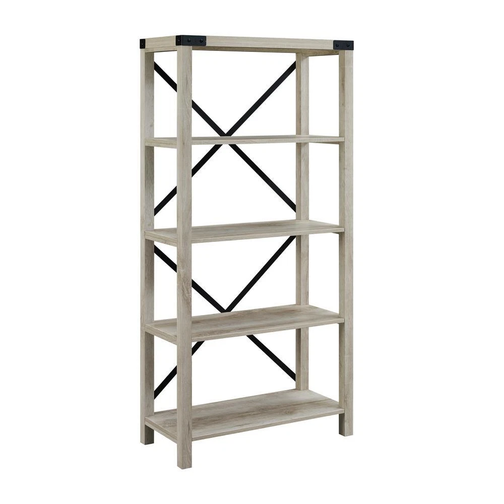 White farmhouse style bookcase deals