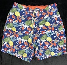 Nautica Tropical Fish Board Shorts Swim Trunks Mens Size Large 15
