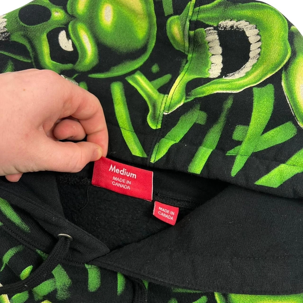 Felpa con cappuccio Supreme Green Skull Pile Medium