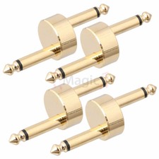 4p 1/4 inch Pedal Coupler Z Type Guitar Effect Connector Smooth Golden