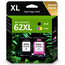 62XL Ink Cartridges Combo Pack for HP Envy 5540 5549 5640 5660 7640 5740 Printer