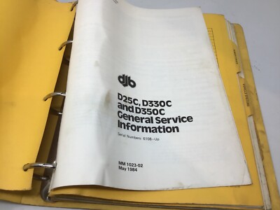 DJB  D25C D330C D350C Articulated Dump Truck Shop Service Manual Free Ship
