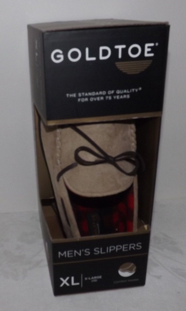 PANTOFOLA D’ORO PANTOFOLE MOCASSINO GOLD GOL da uomo nuove con scatola X LARGE (13) PREZZO AL PUBBLICO CONSIGLIATO: $38 00