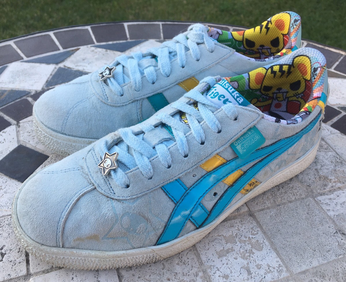 Rare Onitsuka Tiger-Tokidoki Los Angeles 1984 Sky Blue Suede Rare Onitsuka Tiger-Tokidoki Los Angeles 1984 Sky Blue Suede