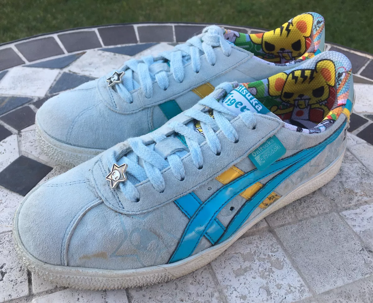 Rare Onitsuka Tiger Tokidoki Los Angeles 1984 Sky Blue Suede Sneakers D985L