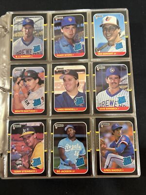 1987 DONRUSS BASEBALL SET MINT GREG MADDUX Mark McGwire, Bonds, Bo