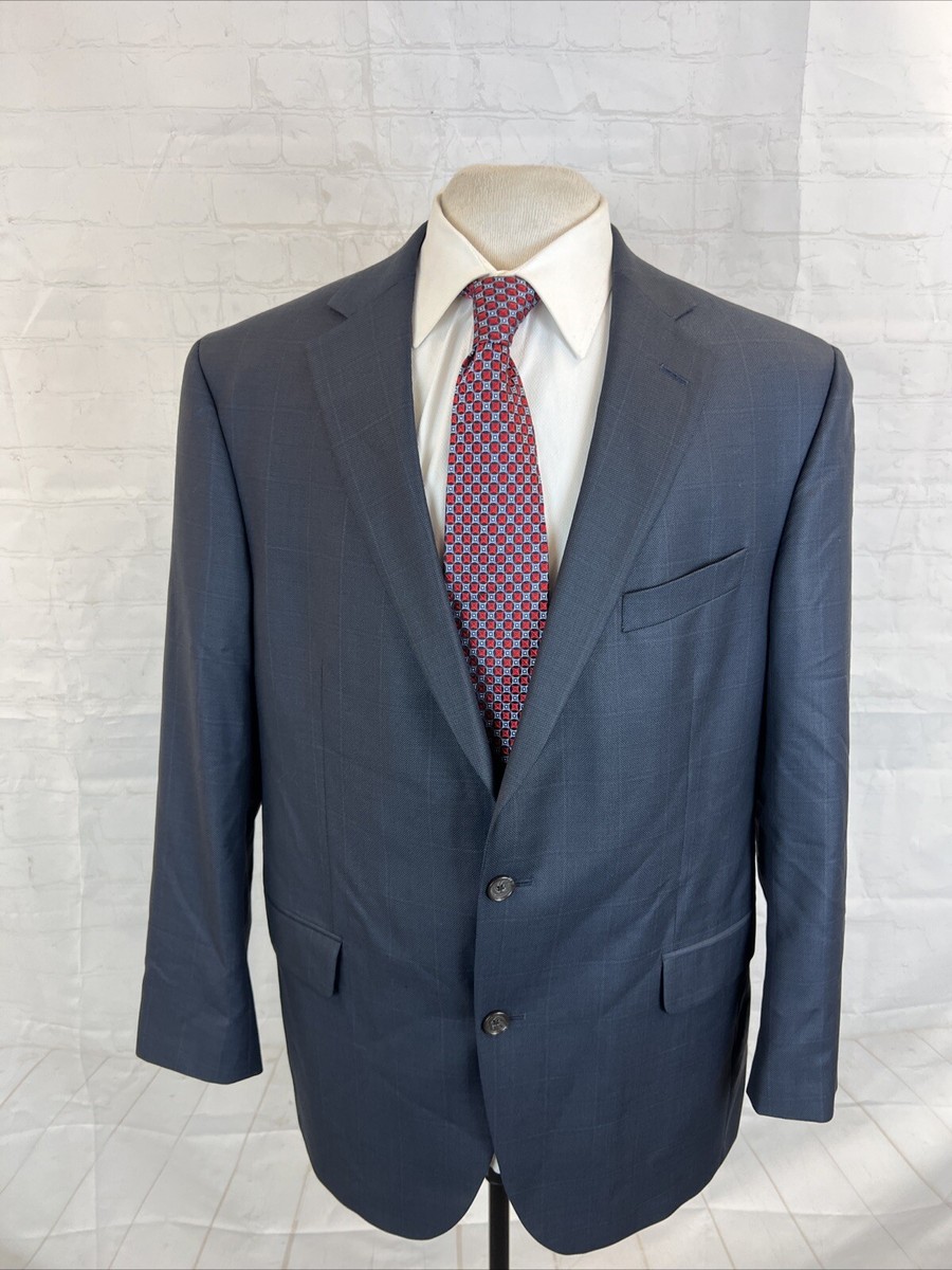 極美品✨️ブレザーズバンク REDA 起毛 ウール ジャケット 紺 チェック REDA SUPER 150 Jack Victor Men's Navy Blue Plaid Wool Blazer