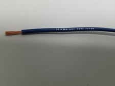 14 AWG GAUGE GXL AUTOMOTIVE HIGH TEMP COPPER WIRE BLUE 25 FT WITH LEGEND PRINT
