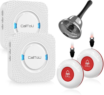 CallToU Wireless Caregiver Pager Smart Monitoring System Alert Buttons Hand Call