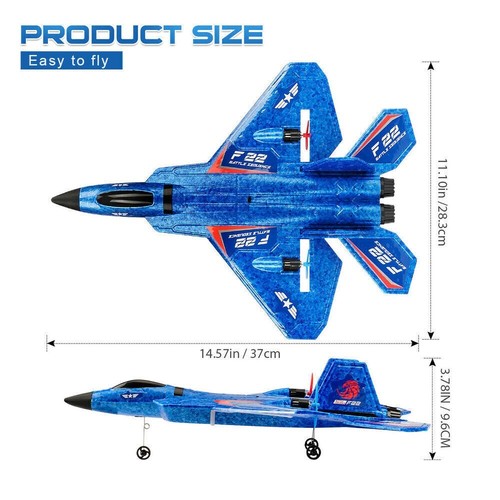 US STOCK 2.4gHz RC Airplanes F22 Jet Remote Control Fighter Night Flight RTF Pla - Picture 9 of 10
